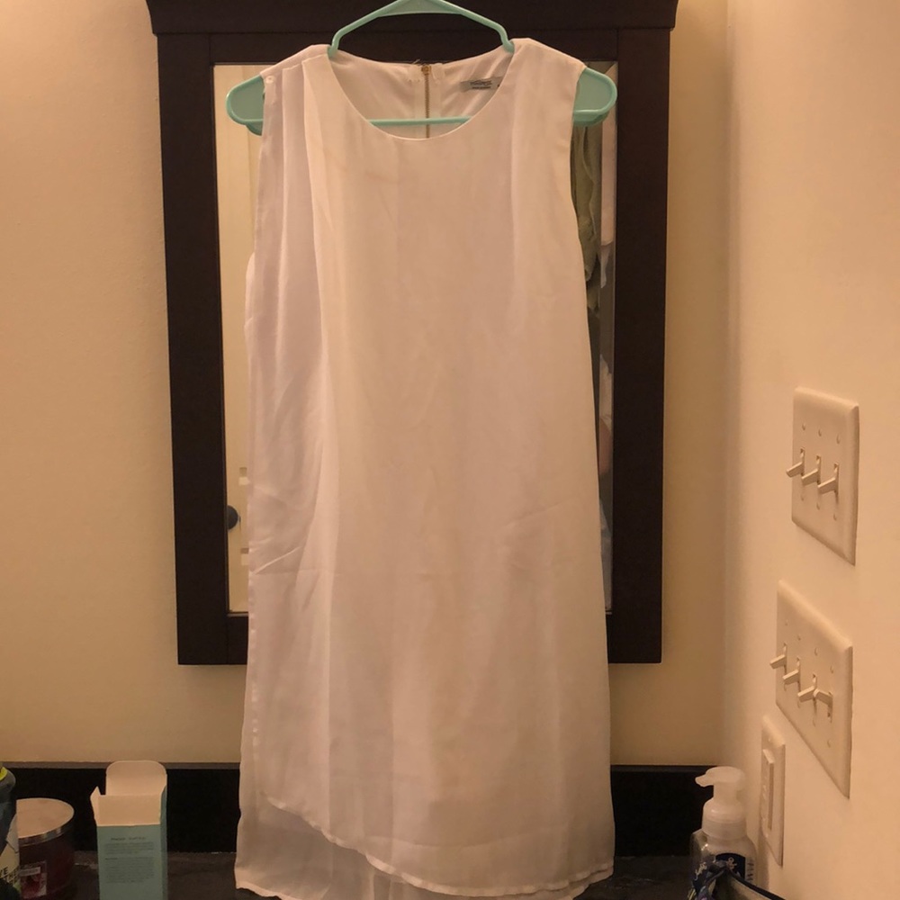 White shift dress